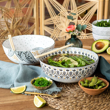 Sara Miller Artisanne Noir Set of 2 Large Bowls Sara Miller Artisanne Noir Set of 2 Large Bowls